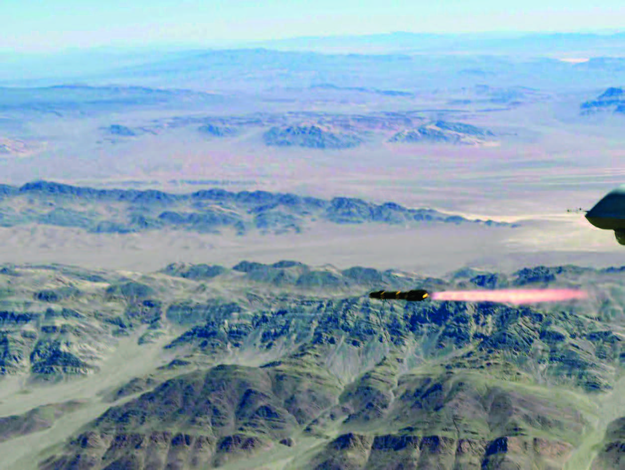 Air Force MQ-9 Reaper fires missile over Nevada Test
and Training Range at Nellis Air Force Base, Nevada,
August 30, 2023 (U.S. Air Force/Victoria Nuzzi)